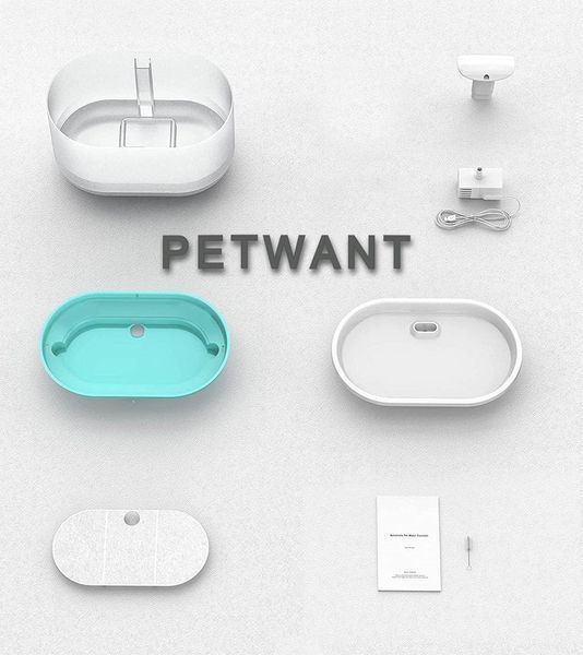 Автоматична поїлка для котів і собак Petwant 2,1 л, питний фонтанчик для кота та собак з фільтром PW-114 фото