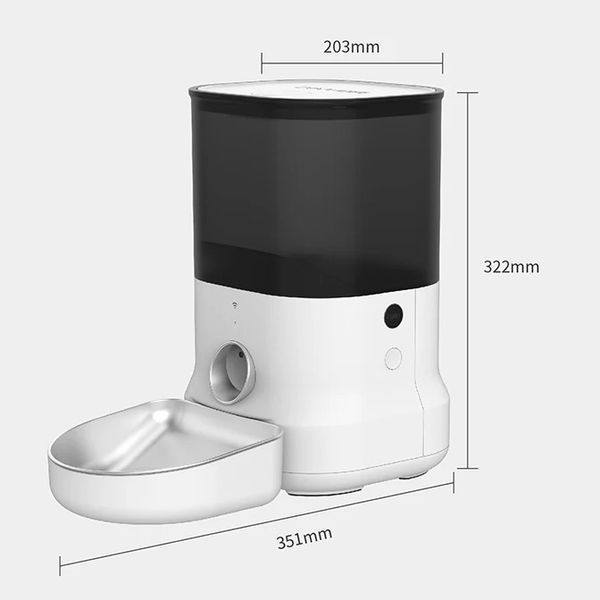 Автоматическая кормушка для кошек и собак Dogness 4L с WIFI, смарт кормушка с дозатором для животных 12416 фото