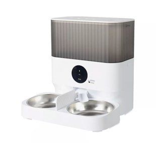 Автоматична годівниця для кішок і собак PetLife 5L з WIFI на 2 миски, смарт годівниця для тварин з WIFI і дозатором DU5L-VHW фото