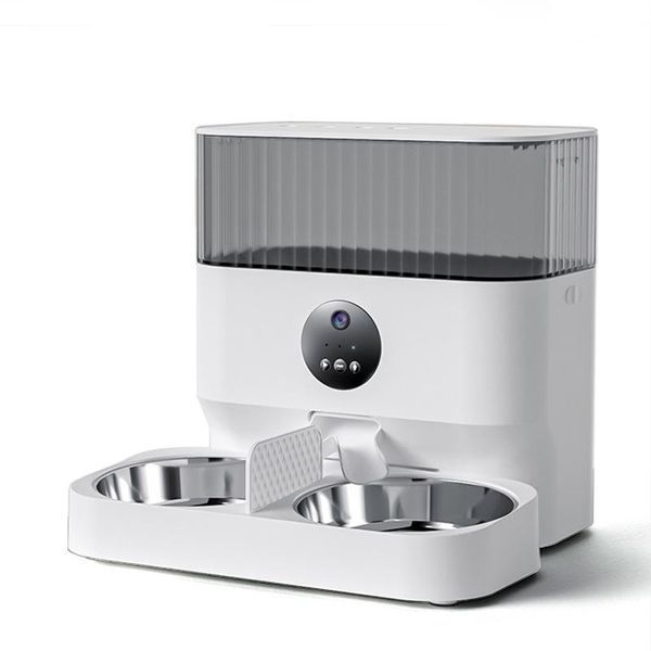 Автоматическая кормушка для кошек и собак PetLife DU5L-VH 5L APP WIFI с камерой на 1 миску, смарт кормушка для животных DU5L-VH/1 фото