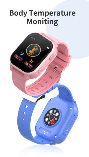 Смарт годинник дитячий з GPS Wonlex KT19 ProMAX Blue,годинник для дітей з термометром, сім картою, прослушкою, відеодзвінком KT19ProMAX фото