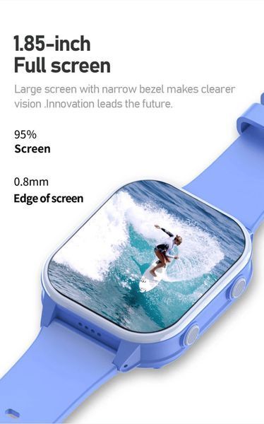 Смарт годинник дитячий з GPS Wonlex KT19 ProMAX Blue,годинник для дітей з термометром, сім картою, прослушкою, відеодзвінком KT19ProMAX фото