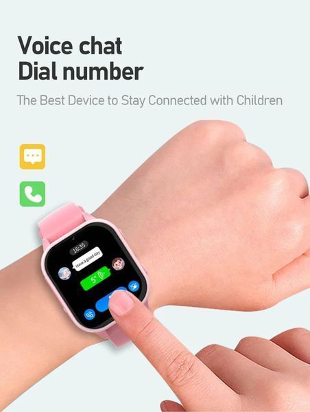 Смарт годинник дитячий з GPS Wonlex KT19 ProMAX Blue,годинник для дітей з термометром, сім картою, прослушкою, відеодзвінком KT19ProMAX фото