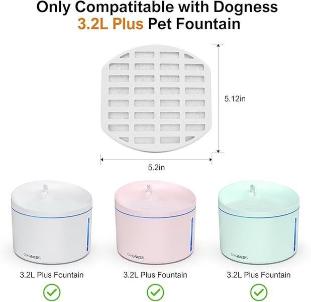 Сменный карбоновый фильтр для автоматического фонтанчика Dogness D03 для кошек и собак F-D03 фото