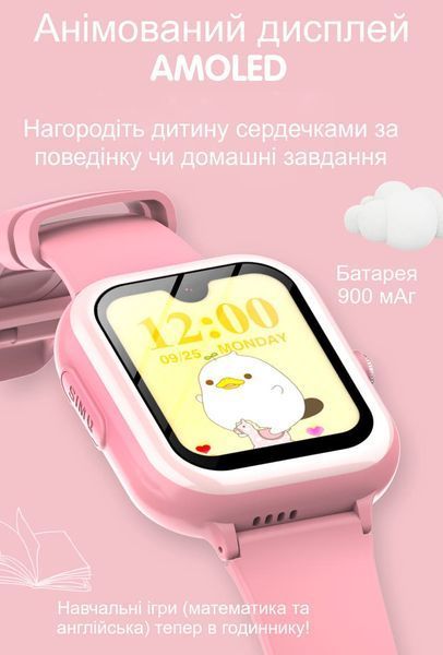 Дитячий смарт-годинник Wonlex KT31 Blue Amoled, GPS годинник-телефон для дітей з відеокамерою WLKT31BL фото
