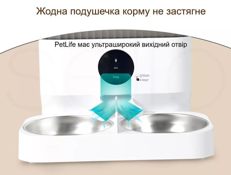 Автоматическая кормушка для котов и собак PetLife 5L c WIFI и дозатором, смарт кормушка для животных с WIFI и таймером DU5L-VHW/1 фото