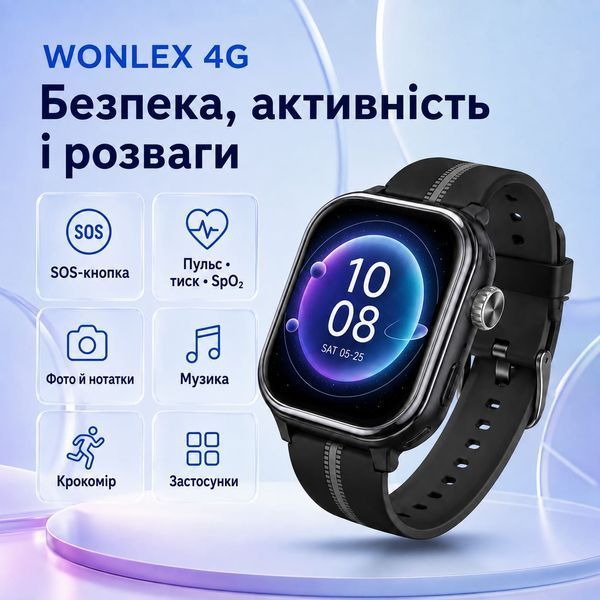 Детские смарт часы Wonlex KT39 4G GPS с видеозвонком, Android 8.1, WiFi, Google Play, SIM-карта KT39B фото